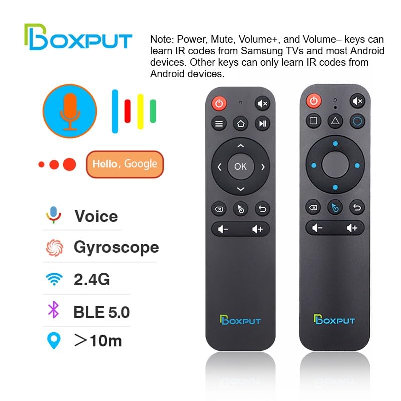 BOXPUT BPR1S Plus remote voice control in action on supported apps