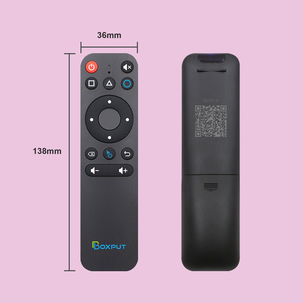 BOXPUT BPR1S remote with voice control for easy search and typing