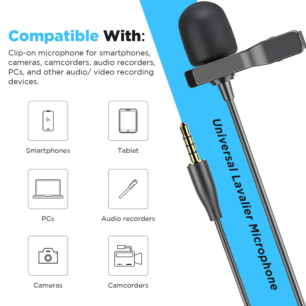 BOYA BY-M1S smartphone-mode setup for iPhone and Android on-the-go recording.