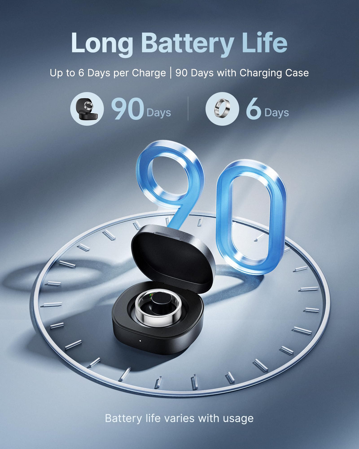 BOYACARE activity ring tracks steps and calories for fitness feedback