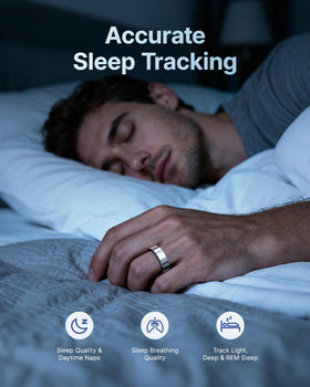 BOYACARE sleep tracking ring records sleep stages for restful insights