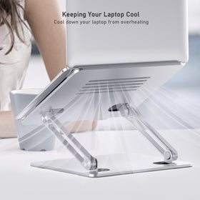 BoYata Laptop Stand on a clean desk illustrates an organized workspace.
