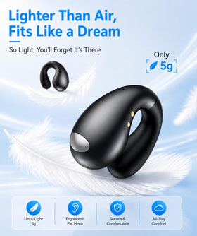 Boytond charging case open showing earbuds and extended battery benefit