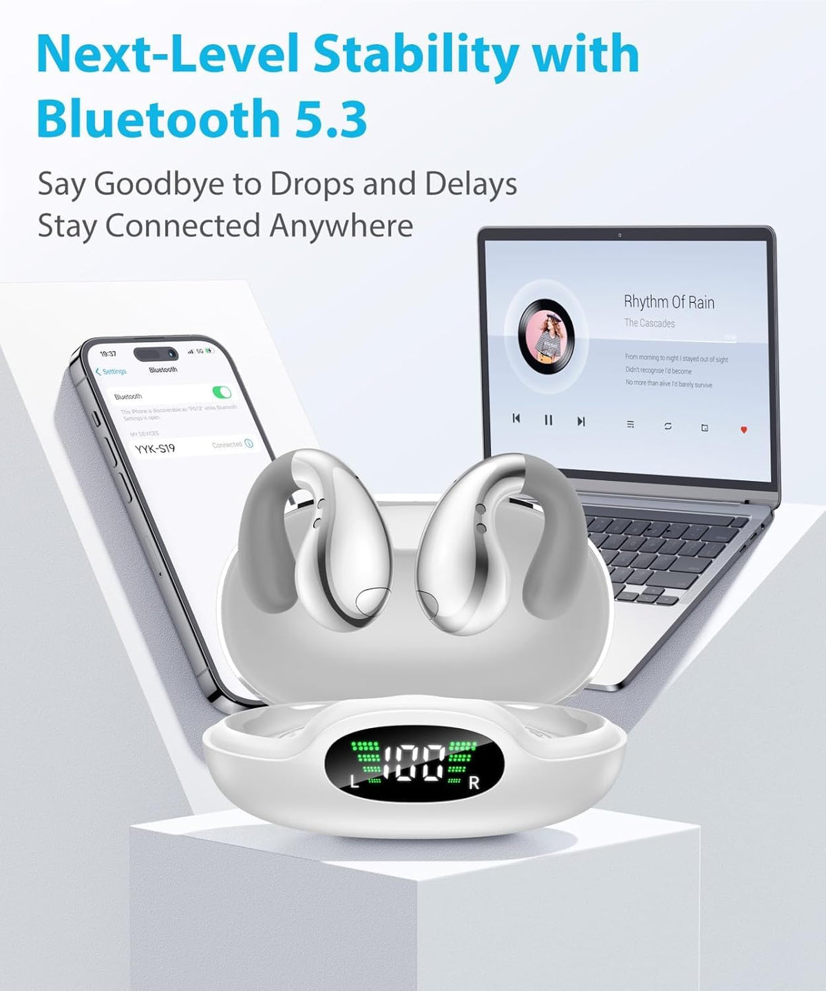 Boytond button and port close-up showing easy controls and fast charging