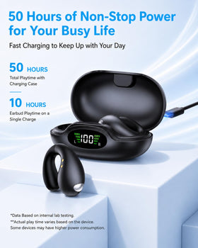 Boytond earbuds used by runner outdoors showing situational awareness benefit