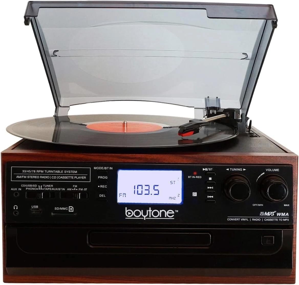 Boytone BT-22M cassette deck; nostalgia meets modern versatility.