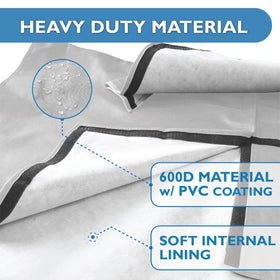 Bozzcovers bottom closure and hidden fasteners preventing water and wind entry