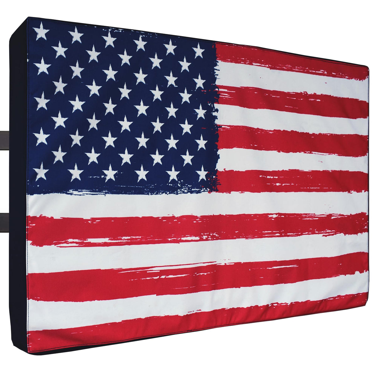 Bozzcovers front view American Flag cover protecting TV against weather