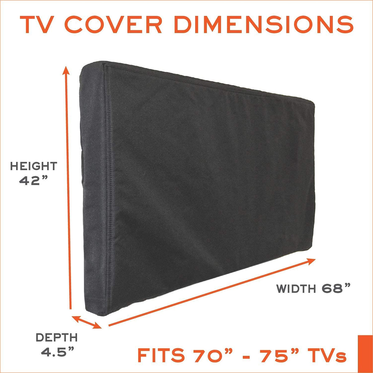 Bozzcovers outdoor TV cover zipper closeup demonstrates a water-tight seal.