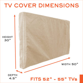 Bozzcovers soft interior lining close-up protecting the TV screen from scratches