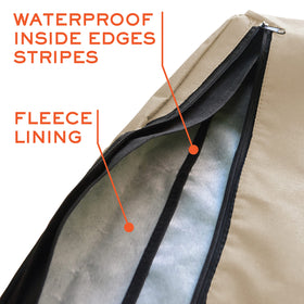 Bozzcovers heavy-duty zipper and rear fasteners closing cover for secure seal