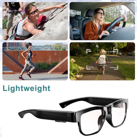 BQXX on hand size comparison showing compact wearable glasses easy to carry
