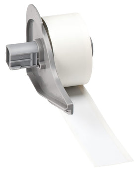 Brady all-weather vinyl label tape in white 1in for durable indoor labeling