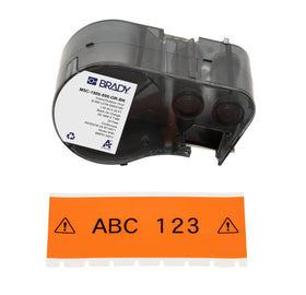 Brady authentic all-weather labels on pipes for durable outdoor labeling