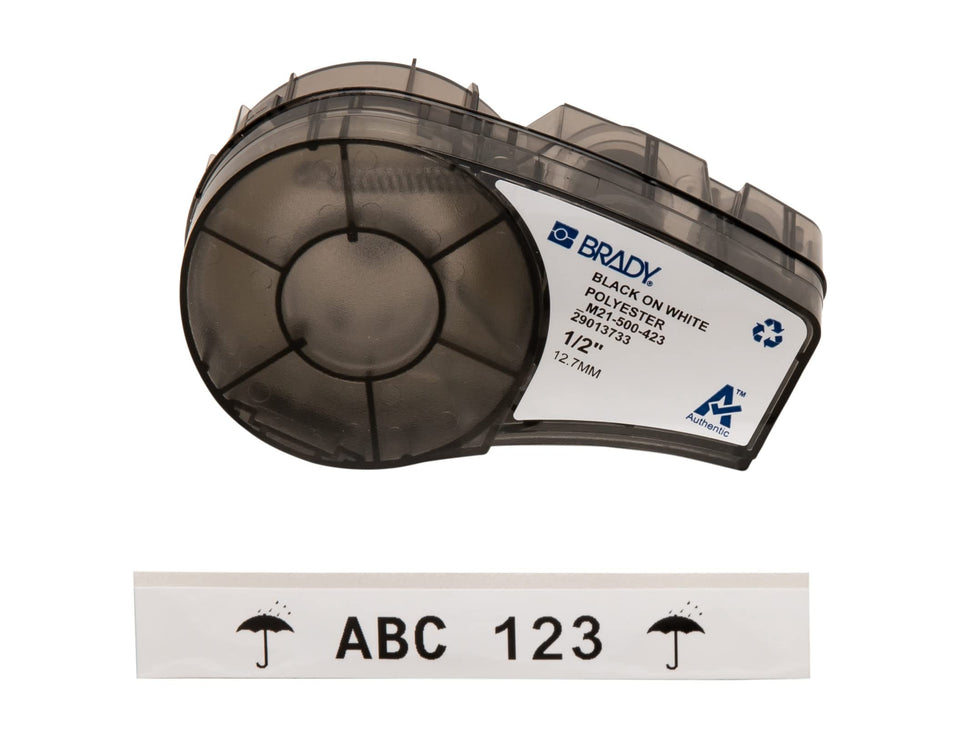 Brady Authentic barcode label for harsh environments reliably tracks assets on diverse surfaces