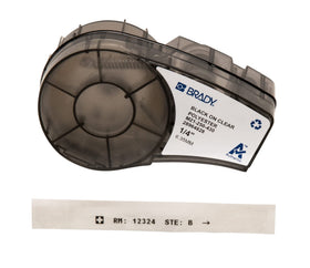 Brady Authentic harsh environment label clear closeup showing durable polyester surface
