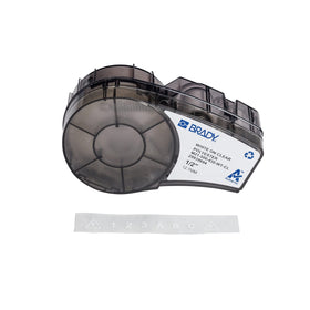 Brady Authentic harsh environment label closeup demonstrates durable adhesion on flat lab surfaces.