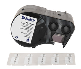 Brady Authentic FreezerBondz label on curved surfaces for reliable cryogenic labeling.
