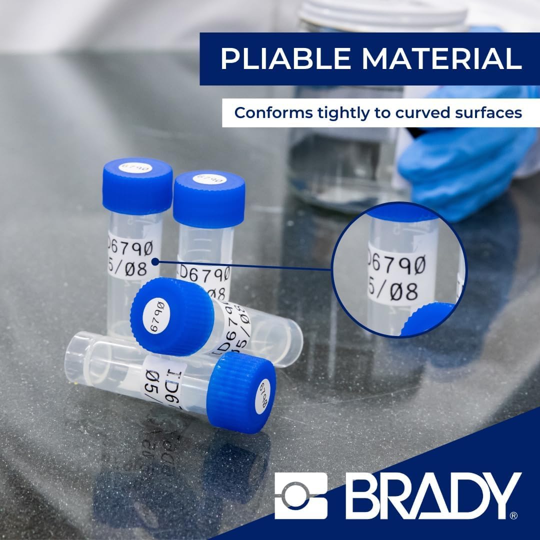 Brady Authentic M5-75-461 label with clear overlaminate protecting printed data