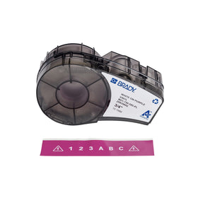 Brady front packaging showing M21-750-595-PL cartridge and product details for easy identification