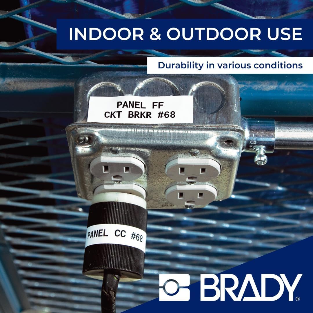 brady label applied to outdoor pipe showing weather resistance benefit