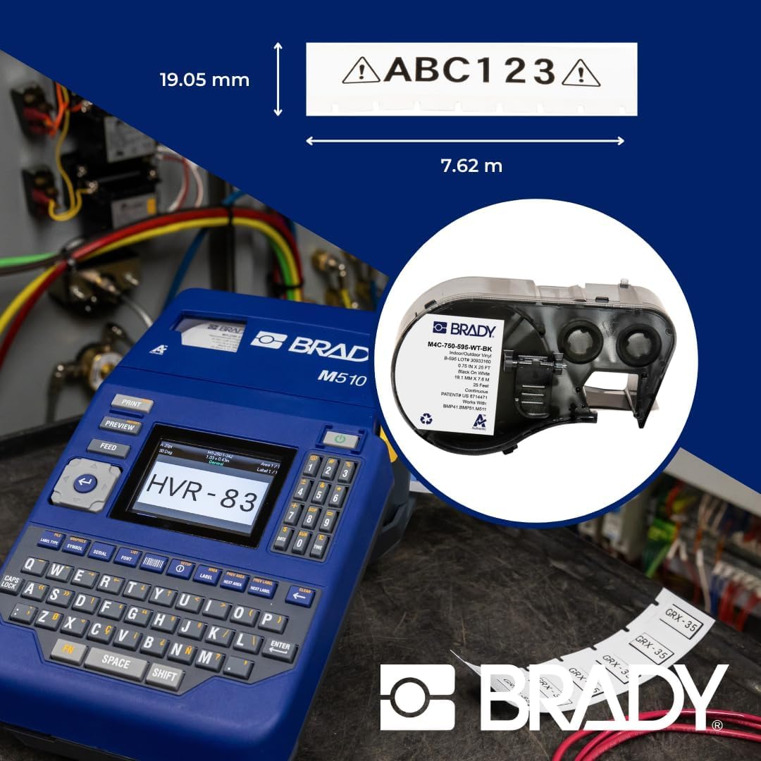 Brady label on outdoor equipment illustrating weather resistance benefit