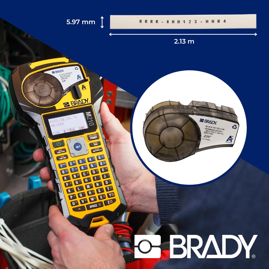 Brady PermaSleeve cross-section reveals 3:1 shrink for 22-16 AWG wires