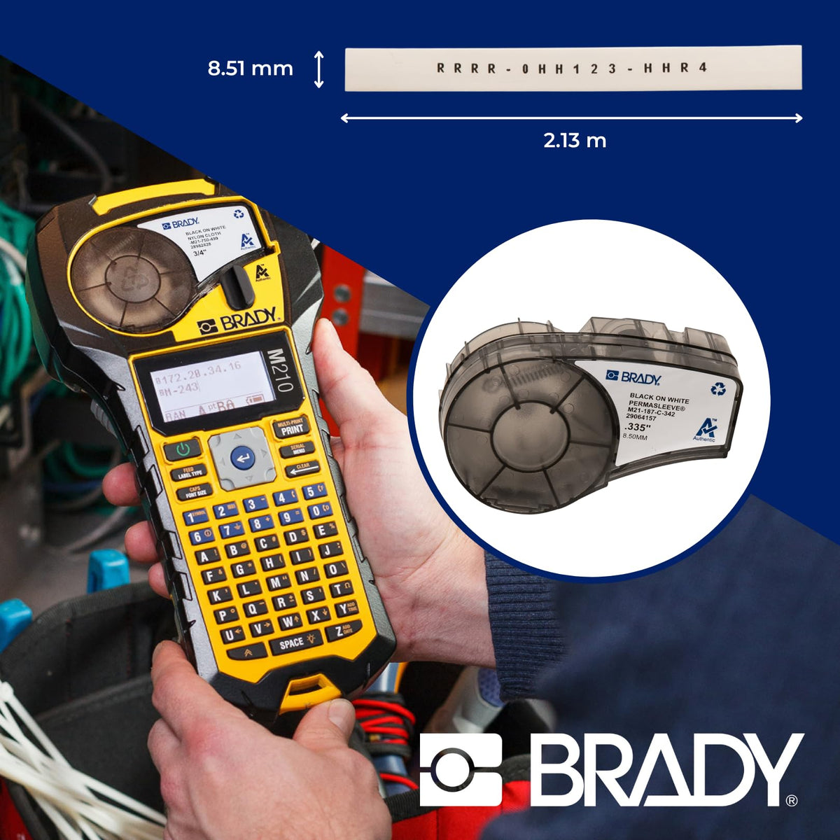 Brady PermaSleeve sizing chart helps choose the right sleeve diameter.
