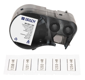 Brady PermaSleeve heat-shrink labels for wires provide durable cable marking.