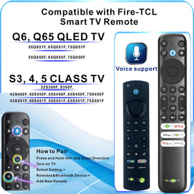 B BraiNice replacement TCL remote backlight illumination for dark-room use