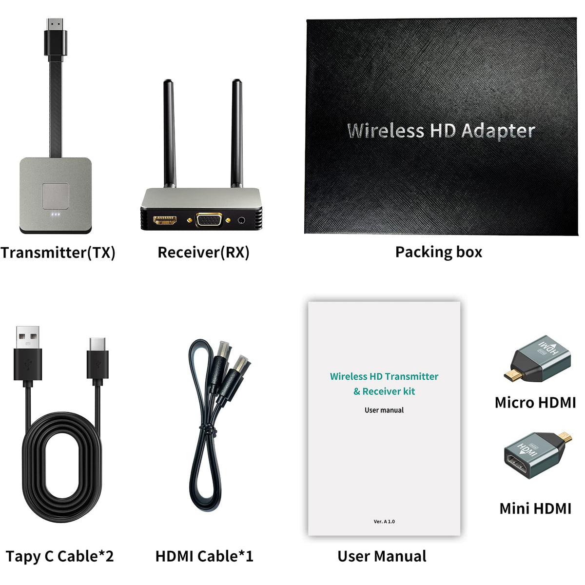BRAIDOL packaging includes cables and quick start guide for setup.