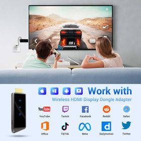 BRAIDOL Wireless HDMI dongle displaying 4K content on a TV