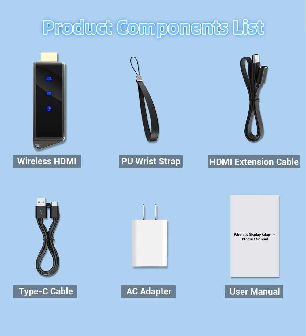 BRAIDOL Wireless HDMI dongle compact travel case nearby