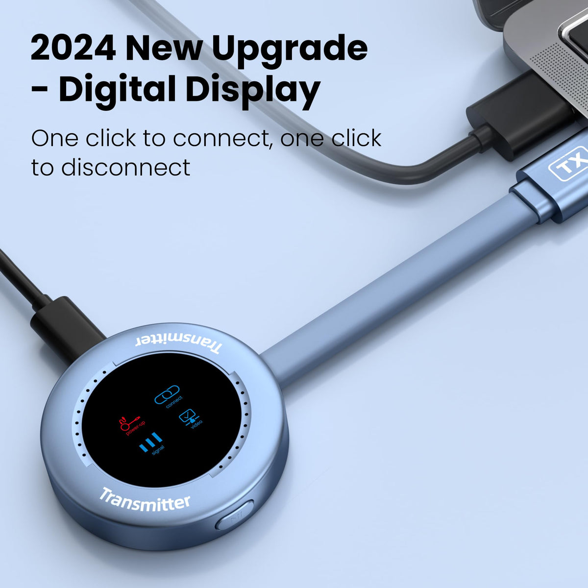 BRAIDOL wireless HDMI receiver LED display shows status at a glance