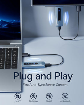 BRAIDOL wireless HDMI receiver on desk ready for wireless display setup