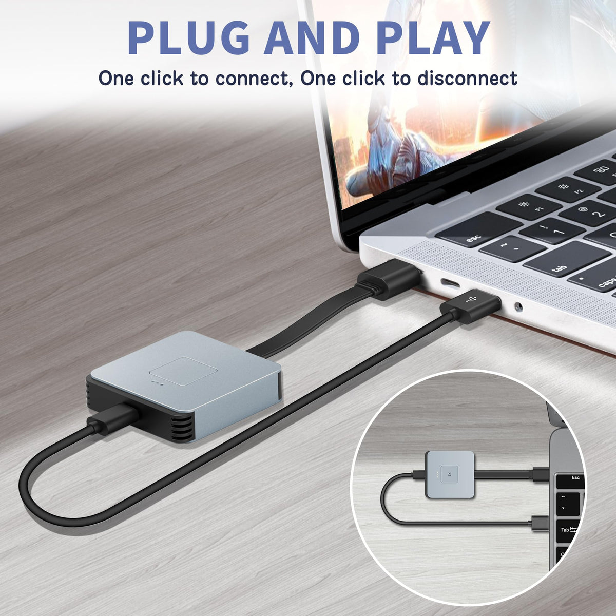 BRAIDOL wireless HDMI receiver paired with HDTV for effortless streaming