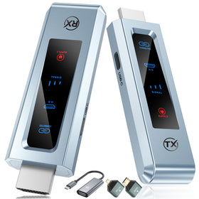 BRAIDOL wireless HDMI transmitter front view, compact for clutter-free living room setup.