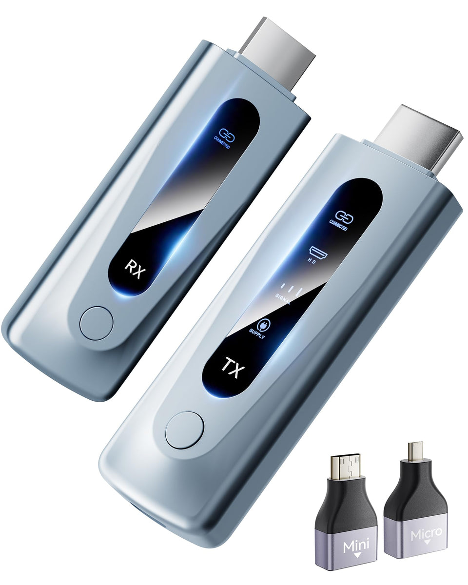 BRAIDOL wireless HDMI transmitter on desk enabling quick plug-and-play 4K streaming