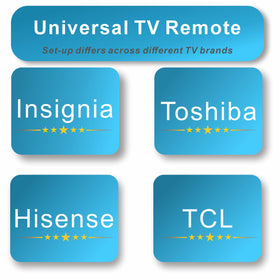 B BraiNice universal remote supports Toshiba, Hisense, TCL for easy setup.
