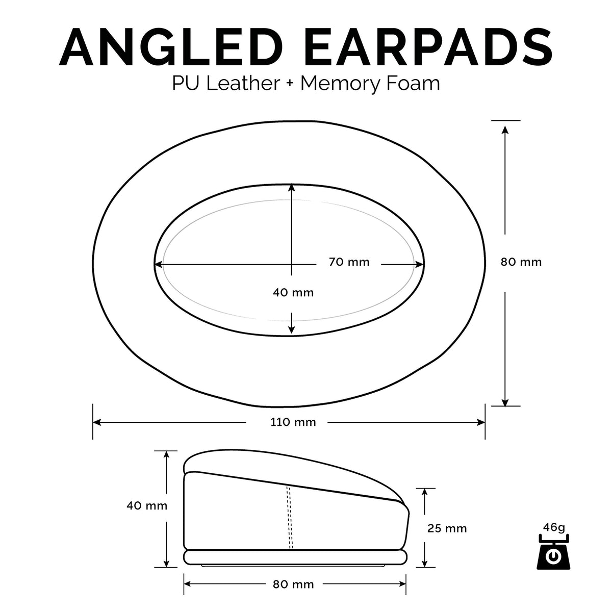 Brainwavz angled ear pads for ATH M50x deliver cushioned wear and clearer ambience.