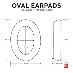 Brainwavz ear pads compatible with ATH-M50x and K551 series for easy upgrade.