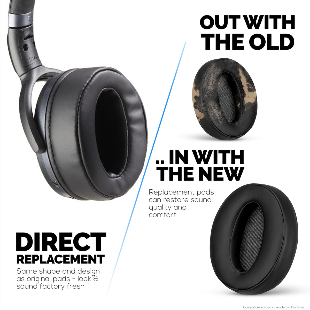 Brainwavz earpads on-ear comfort shown during extended listening sessions
