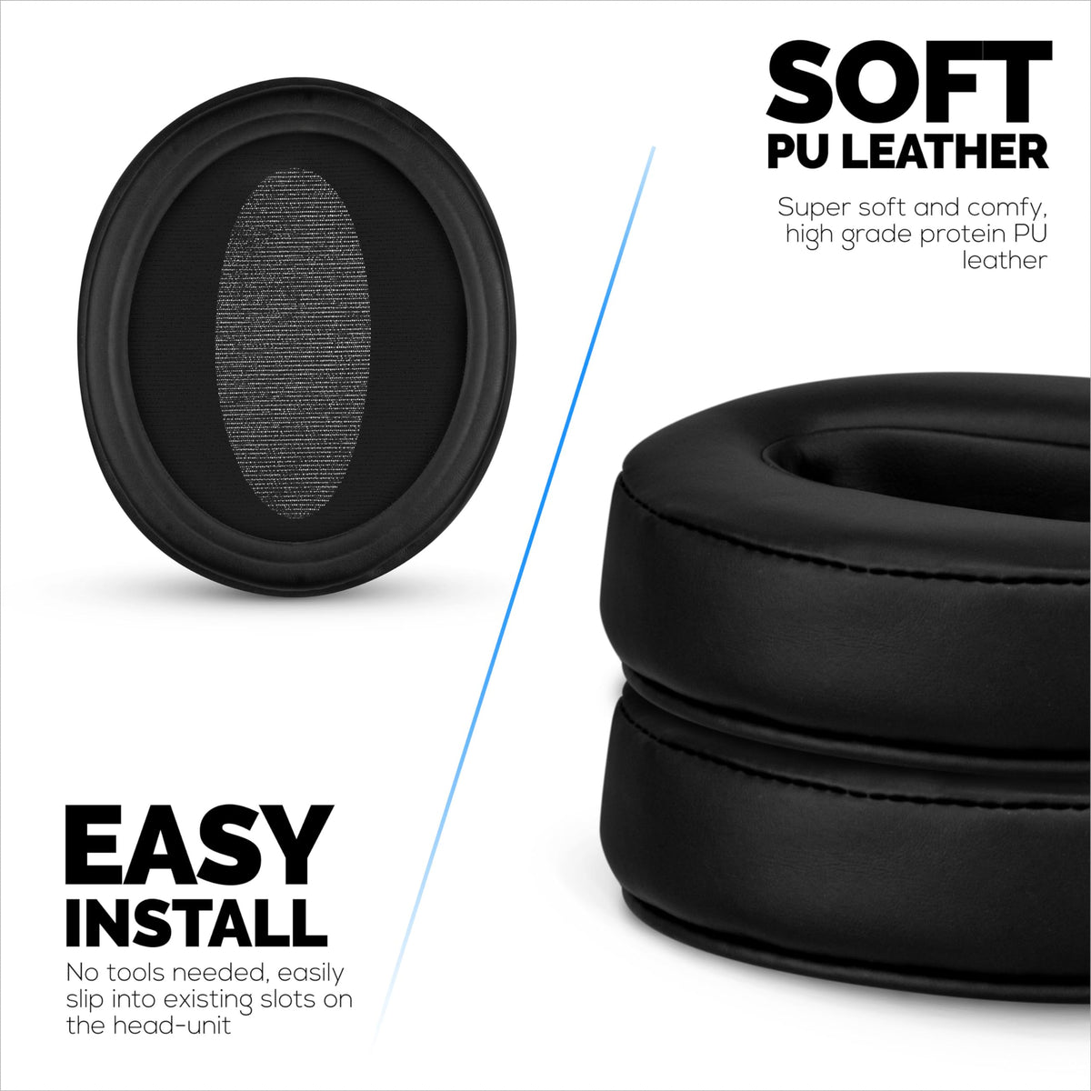 Easy installation demonstration with Brainwavz earpads fitting into the headset