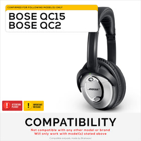 Brainwavz earpads installed on Bose QC15 for easy upgrade