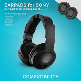 Brainwavz memory-foam detail on Sony MDR-R960R earpads for enhanced comfort