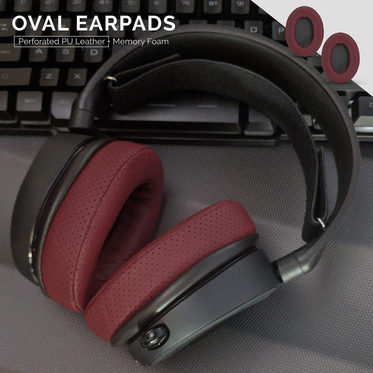 Brainwavz earpads mounted on headphones demonstrating quick comfort upgrade.
