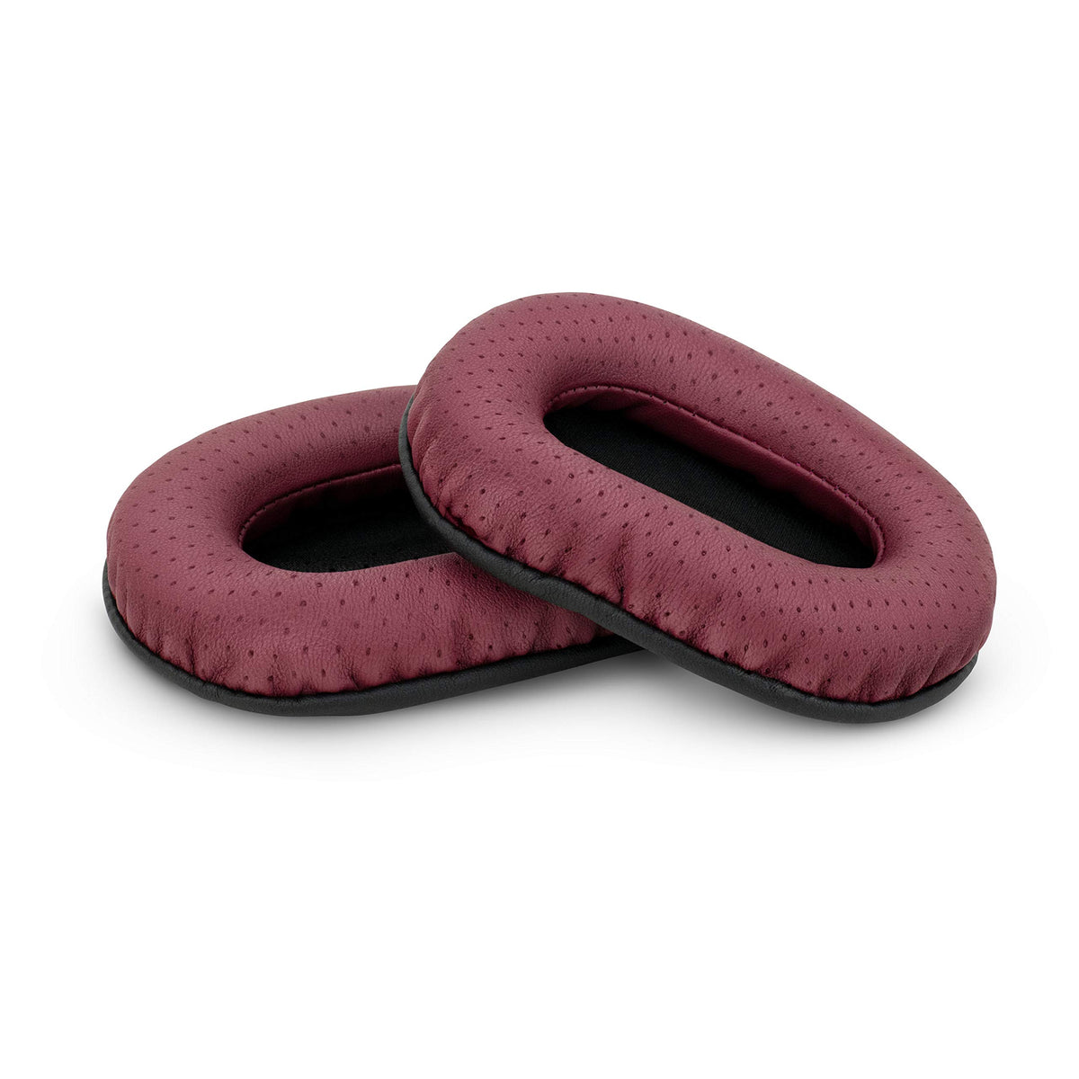 Brainwavz MDR-7506 foam red ear pads shown with MDR-7506 setup