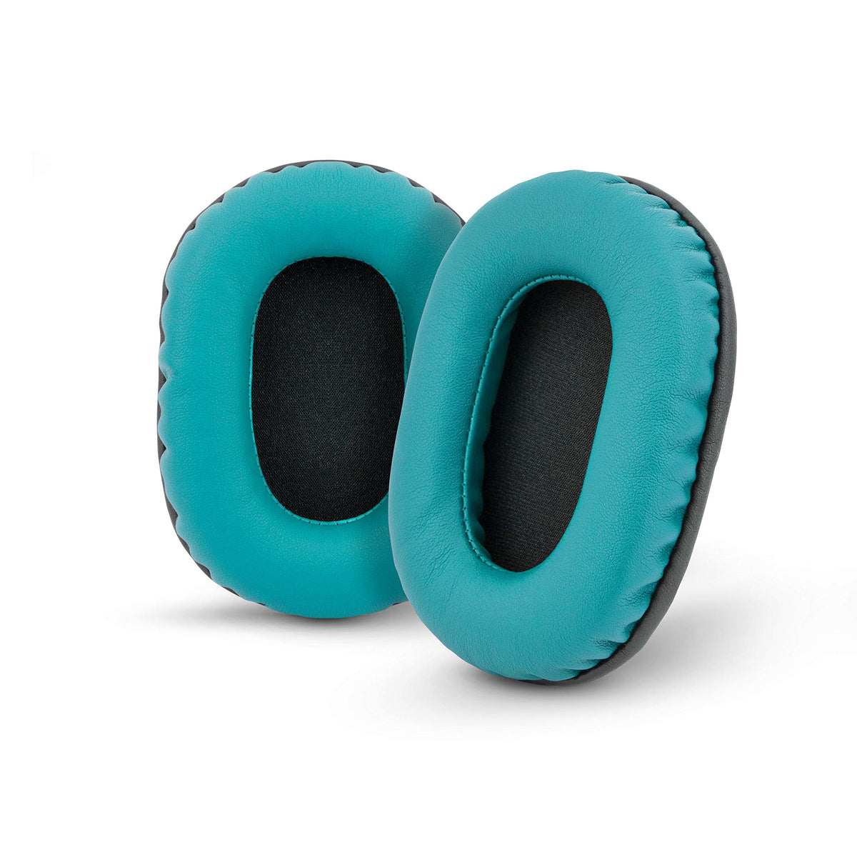 Brainwavz earpads for Sony MDR-7506 in turquoise, close-up for comfort and fit.