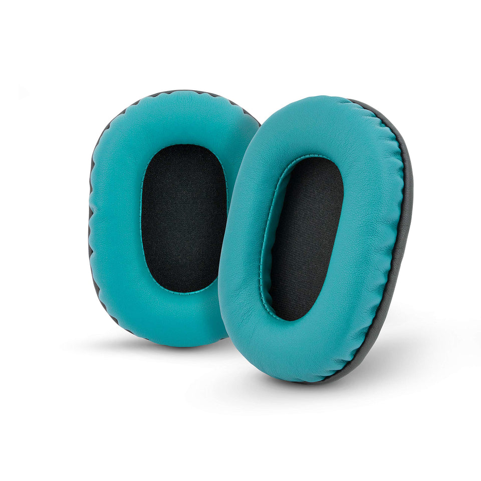 Brainwavz earpads for Sony MDR-7506 in turquoise, close-up for comfort and fit.