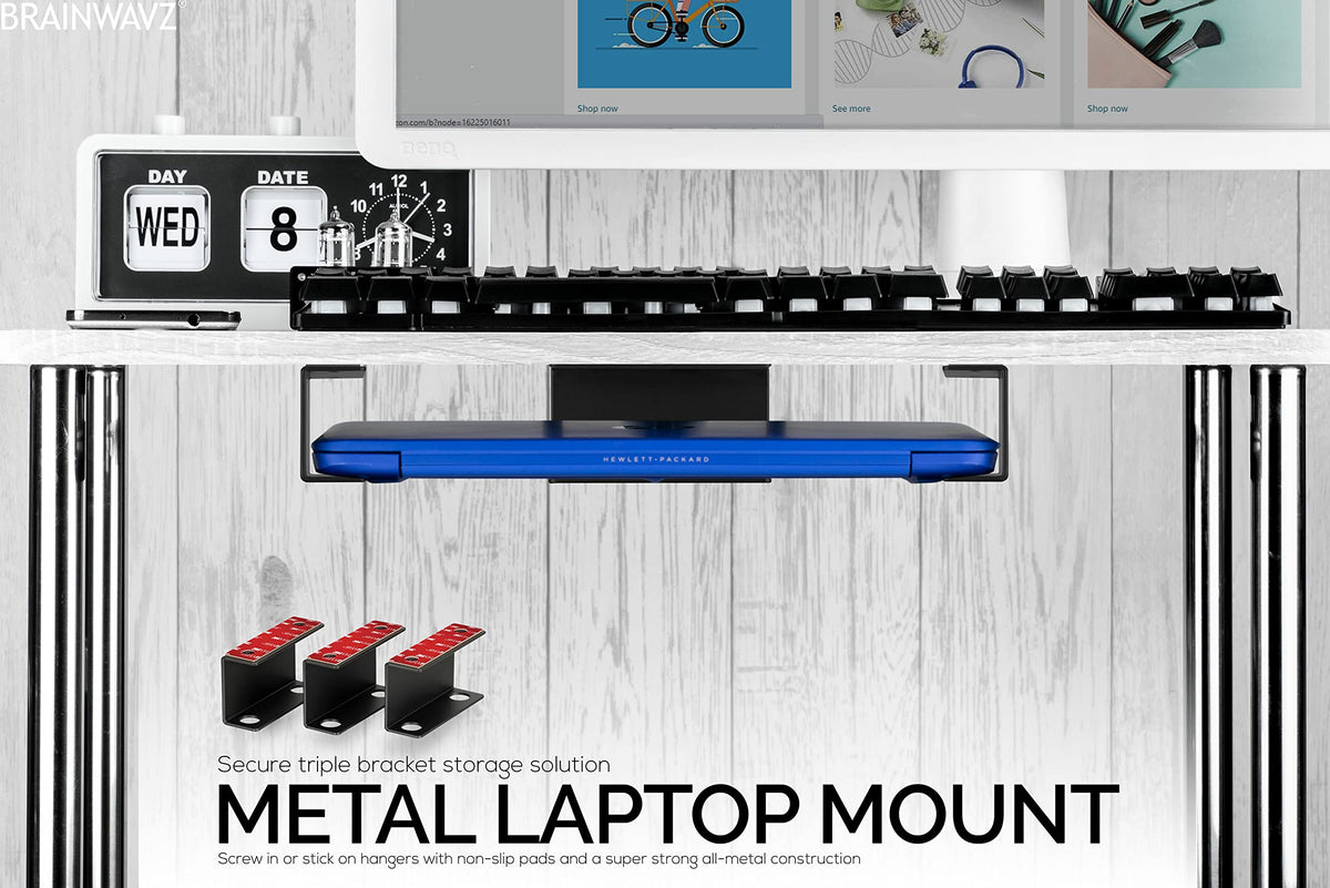 Brainwavz easy installation under the desk for fast organization.
